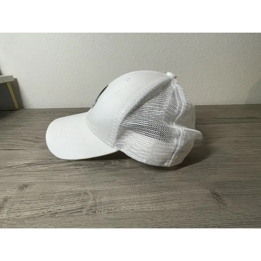 Psycho Bunny Mens Baseball Cap - White with Perforated Bunny Logo - One Size